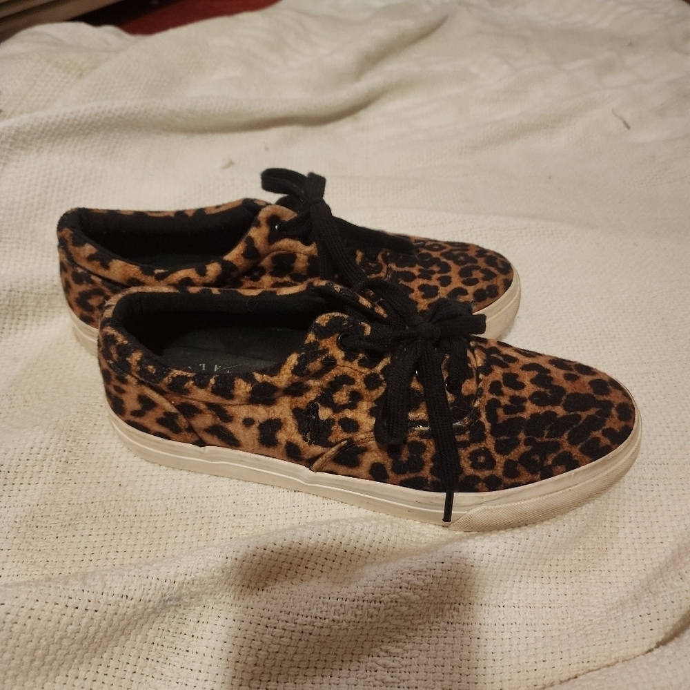 Polo Ralph Lauren leopard canvas sneakers 7 - Picture 5 of 11
